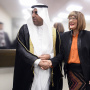 14 October 2019 National Assembly Speaker Maja Gojkovic and the President of the Arab Parliament Mishaal Bin Fahm Al Salami